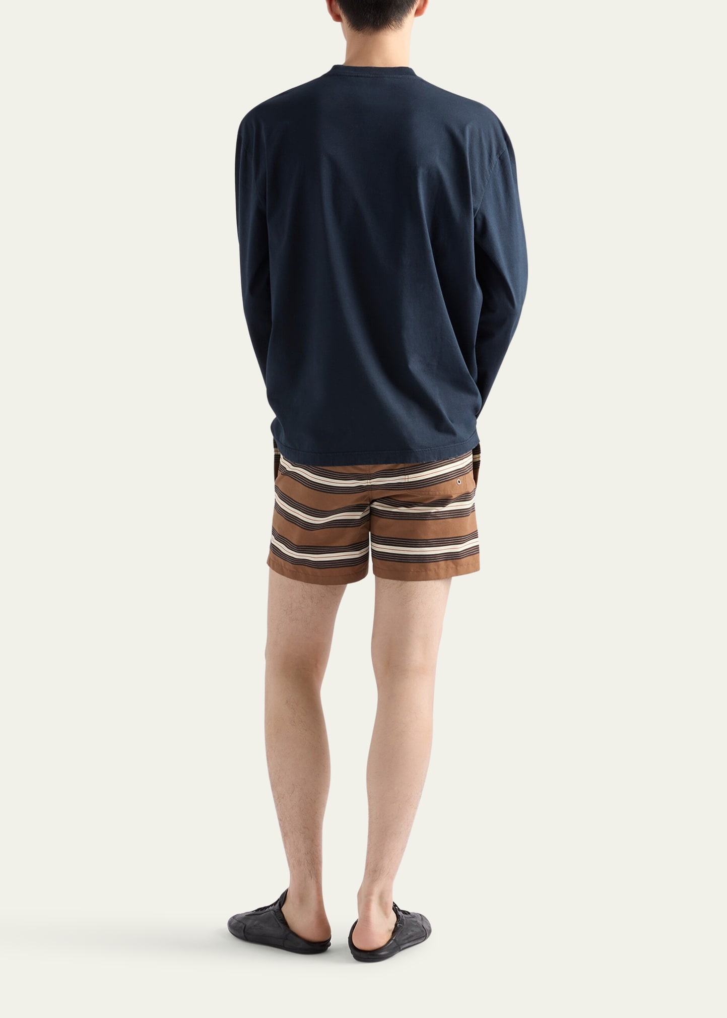 Men's Nylon Stripe Swim Trunks - 3
