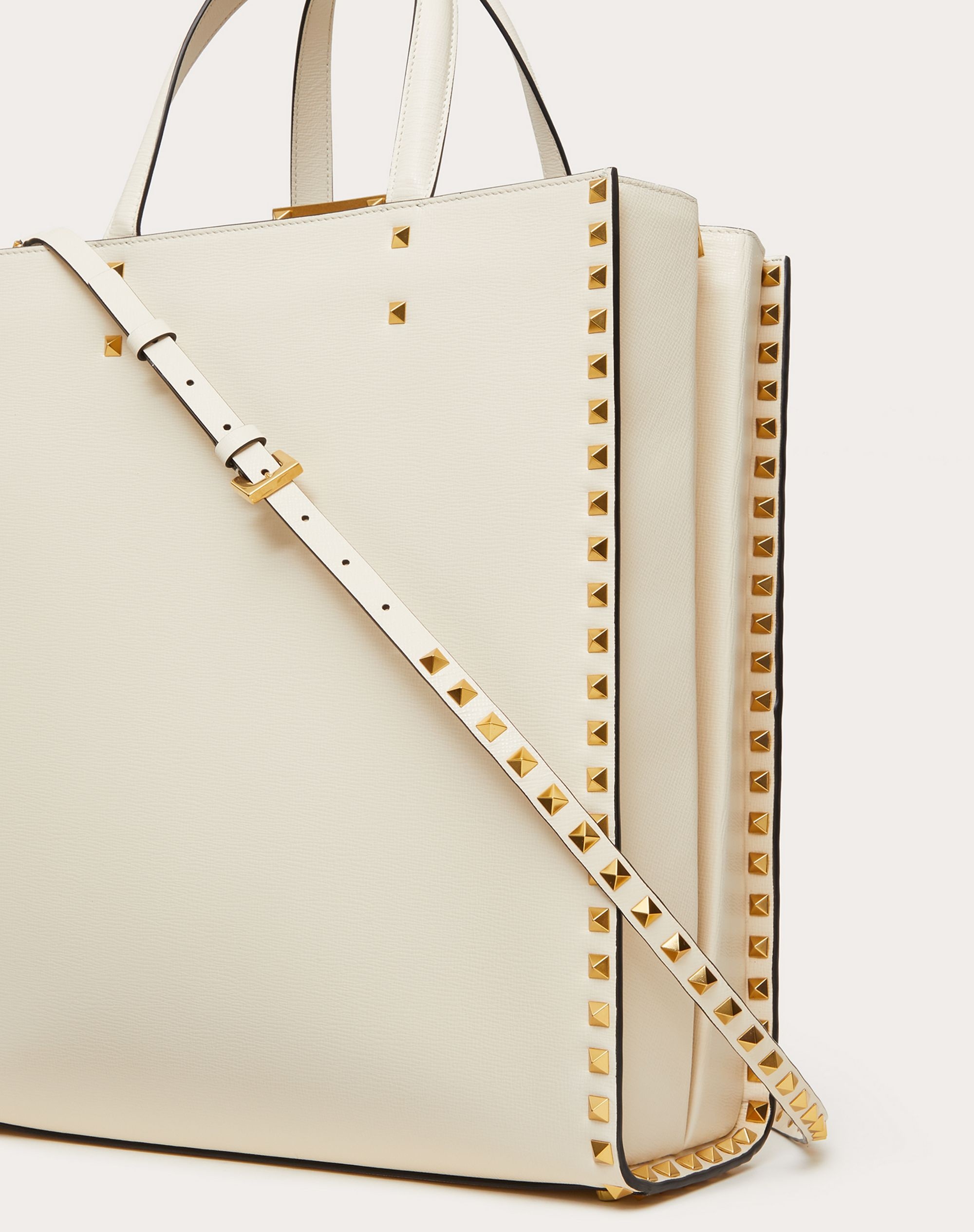 Rockstud Alcove Grainy Calfskin Tote Bag - 5