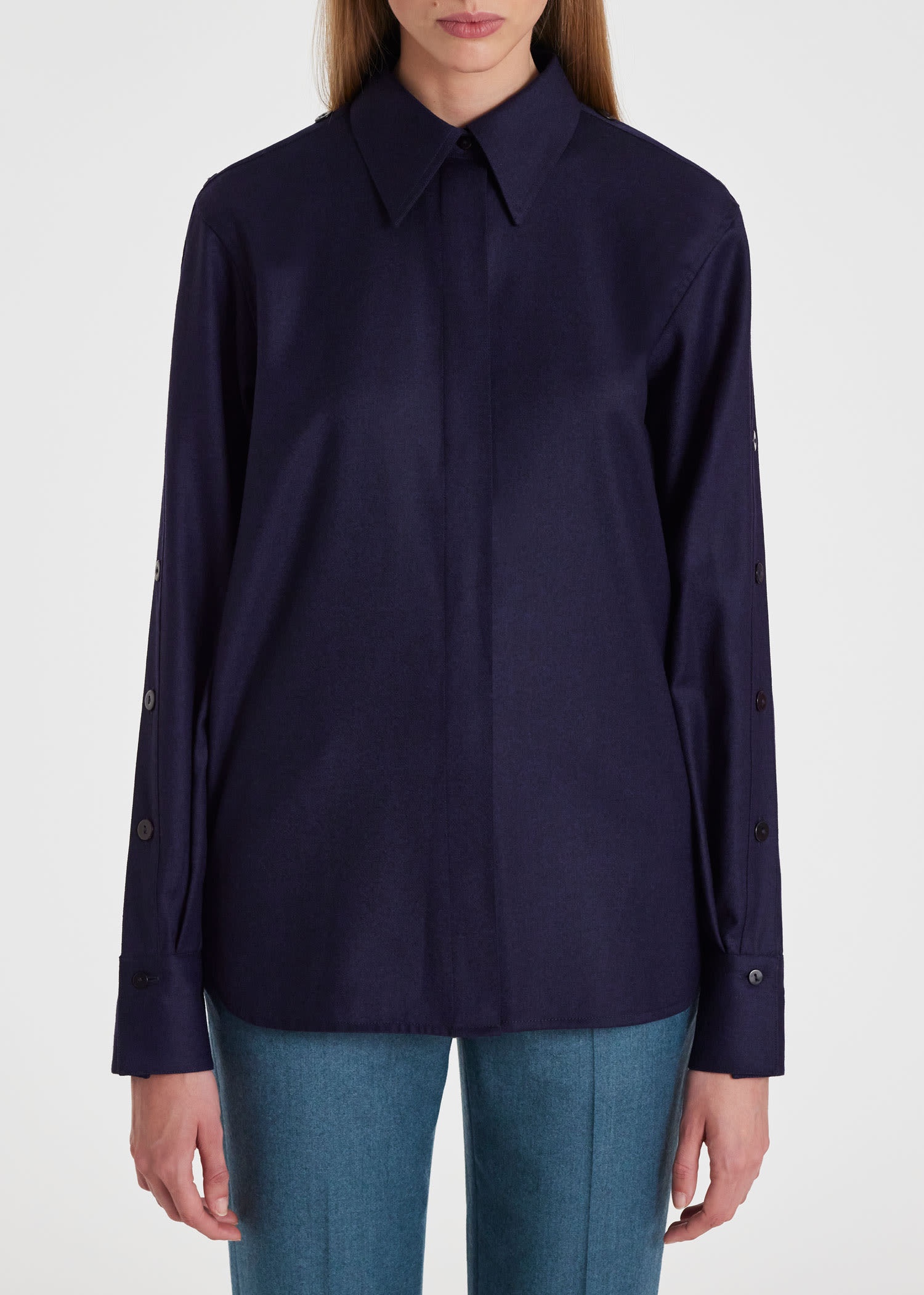 Wool-Cashmere Flannel Shirt - 3