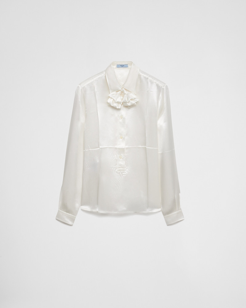 Embroidered satin shirt 1
