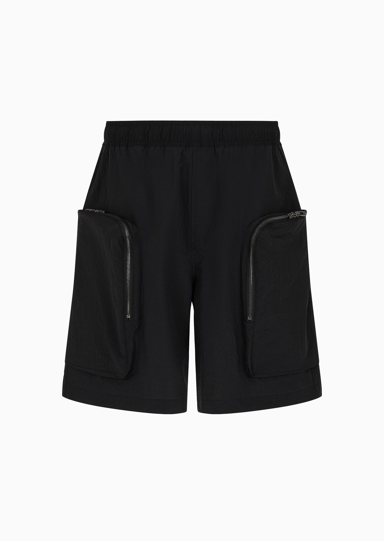 Crinkle-effect ultra-light nylon Bermuda shorts - 1