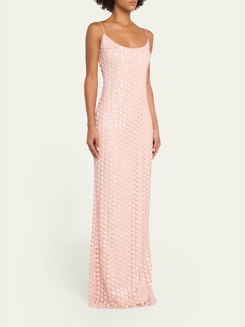 Isis Floral Sequined Slip Gown 4