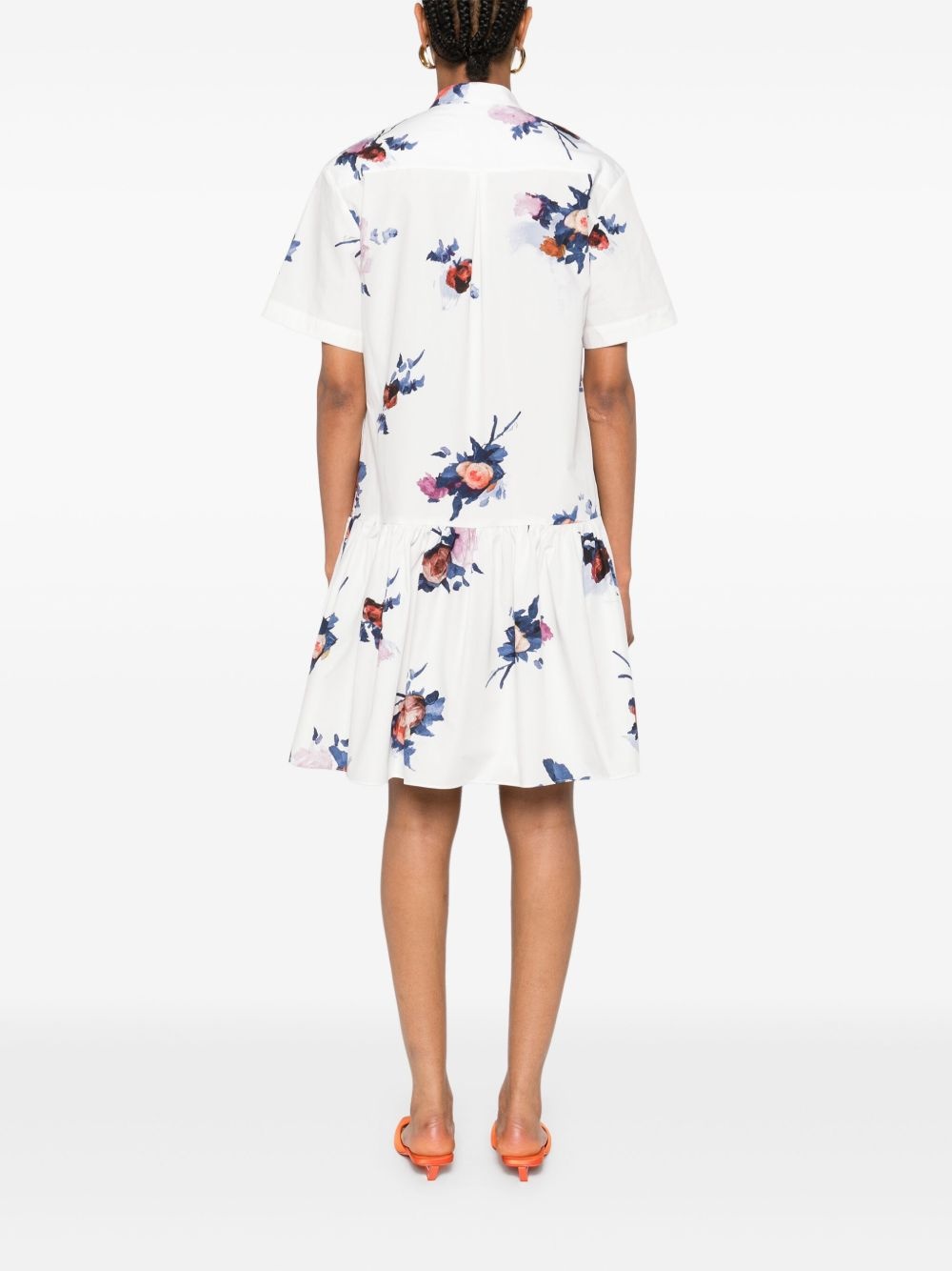 floral-print mini dress - 4
