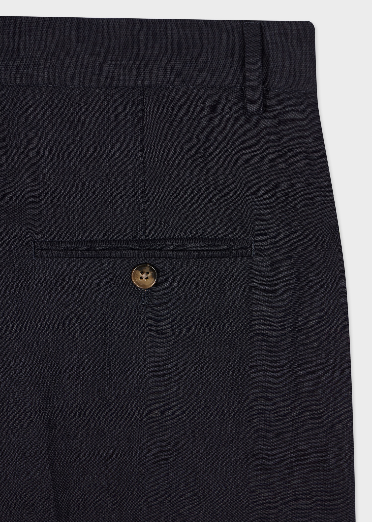 Women's Dark Navy Double Breasted Linen Suit - 6