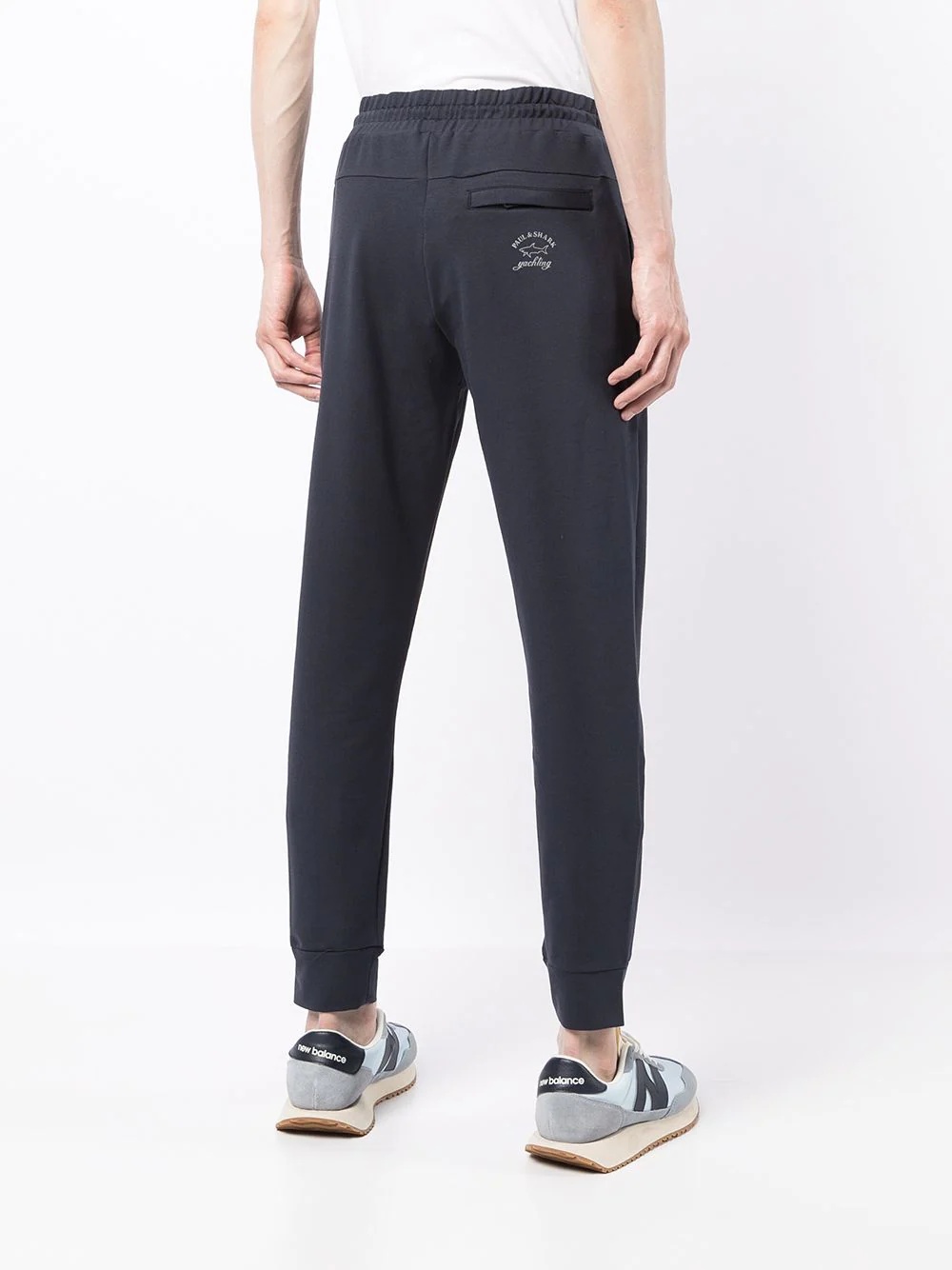 logo-print tapered track trousers - 4