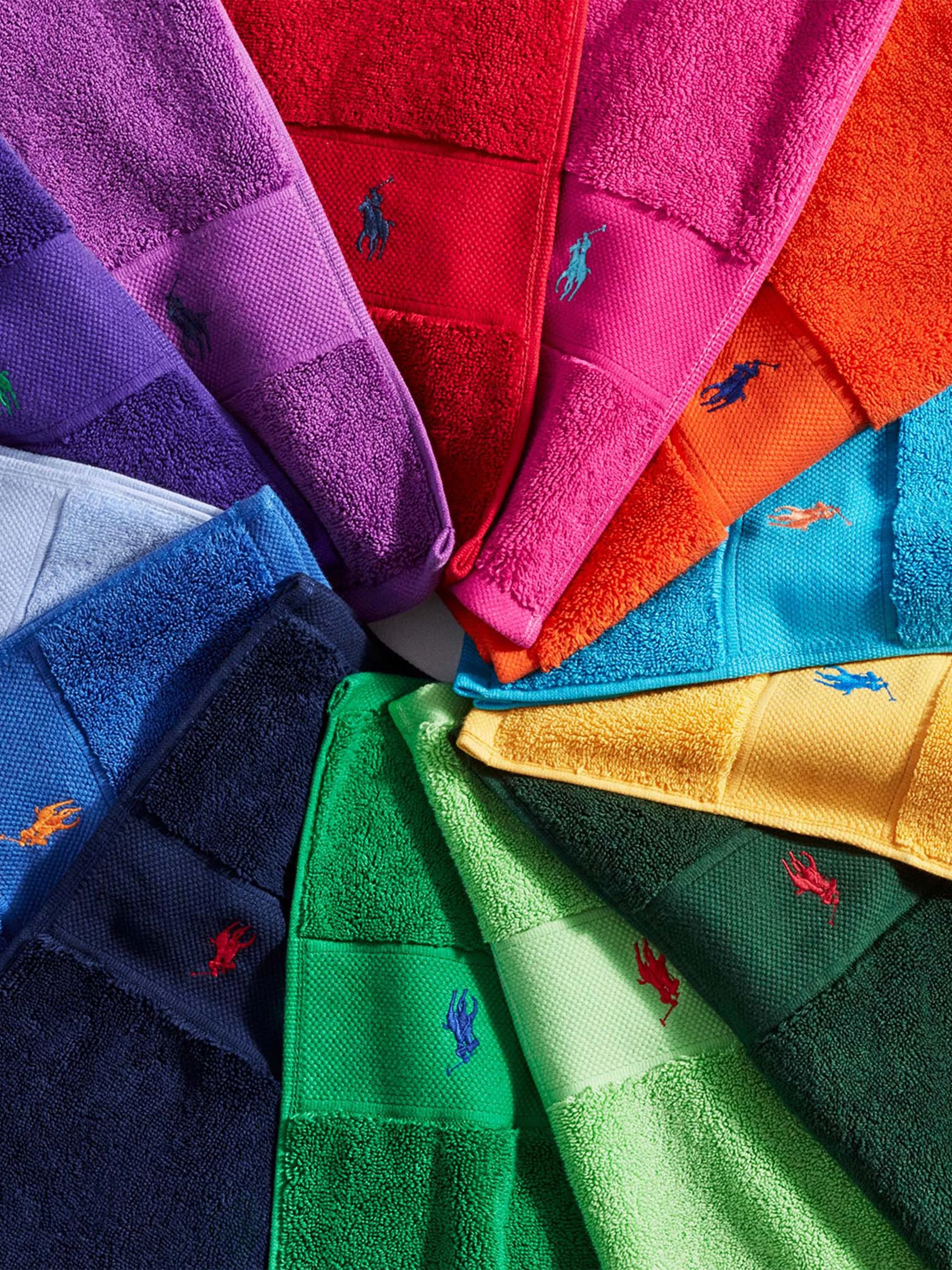 Polo Player Cotton Towel Collection - White - 1