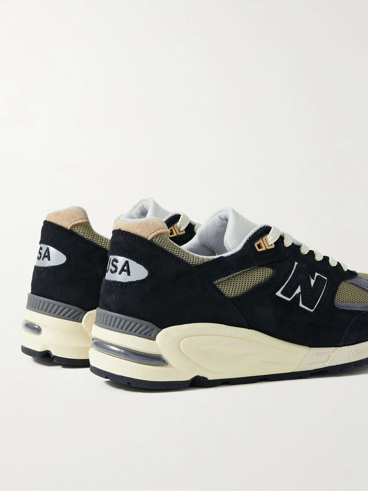 M990 Suede, Mesh and Canvas Sneakers - 5
