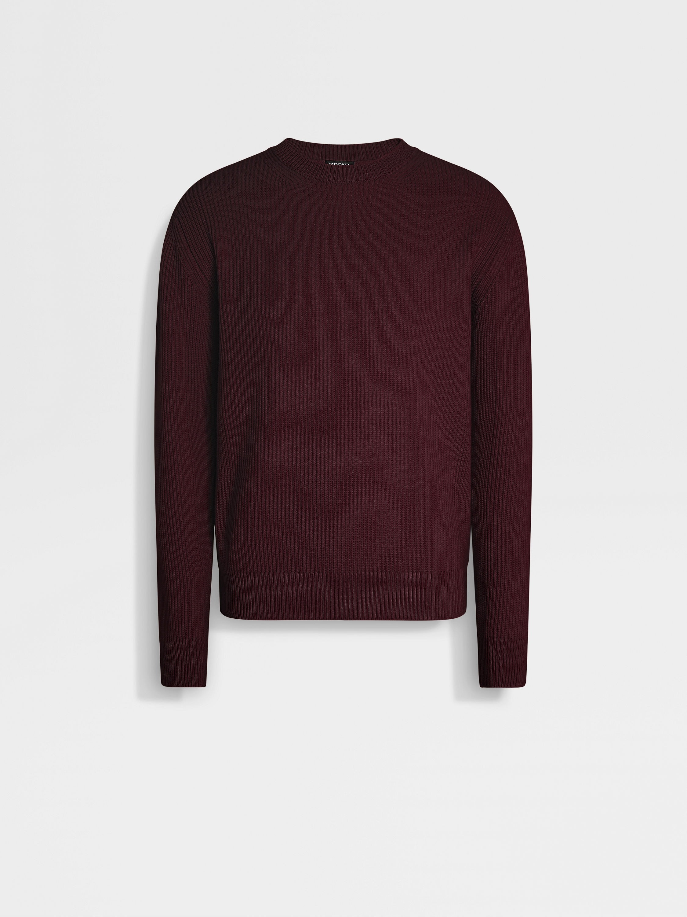 DARK PURPLE OASI CASHMERE CREWNECK - 1