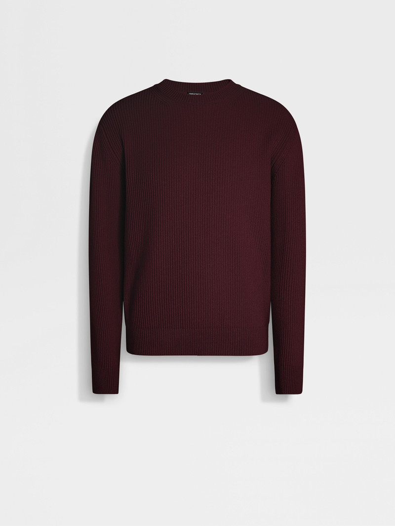 DARK PURPLE OASI CASHMERE CREWNECK 1