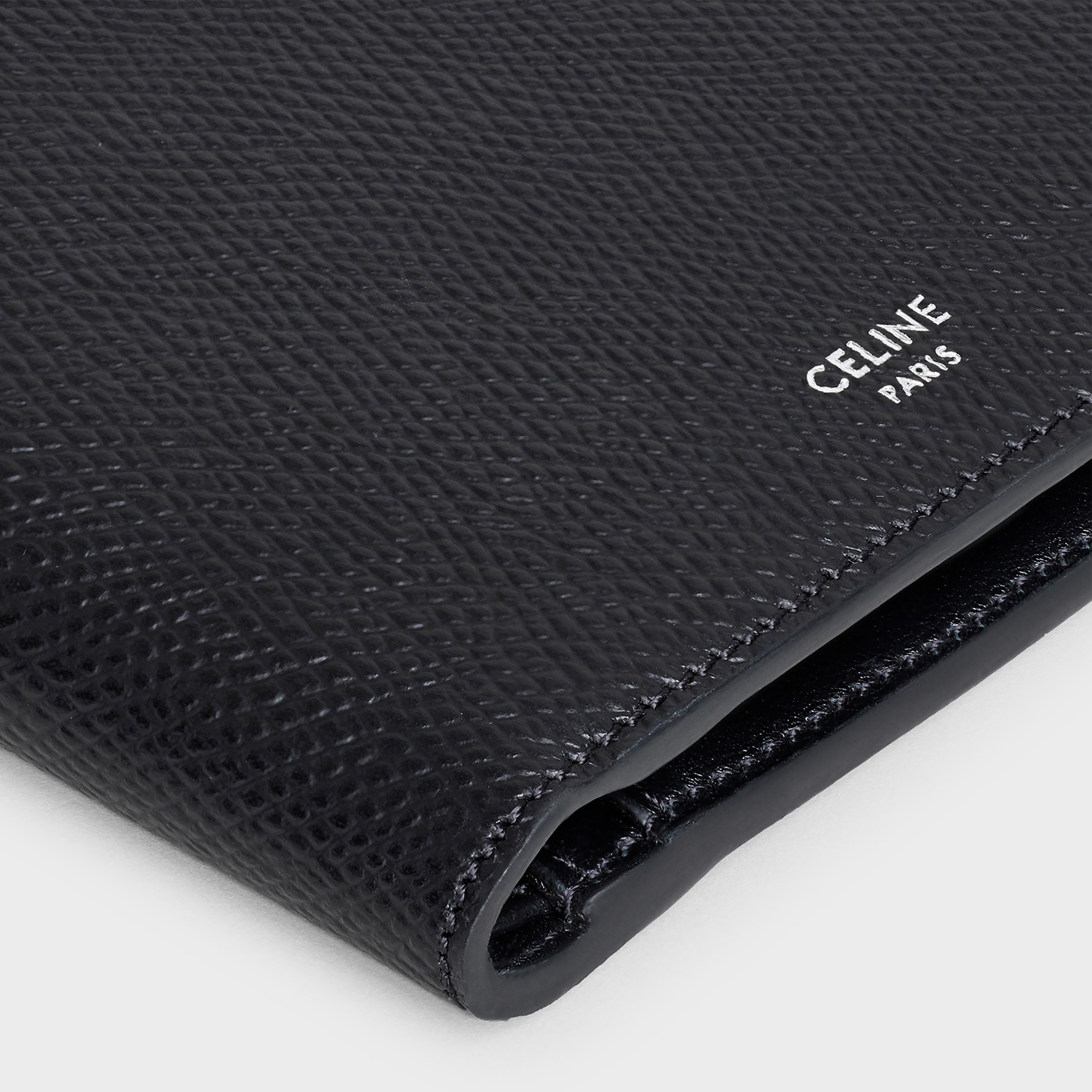 Bi-fold Wallet with Coin Compartment in grained calfskin - 4