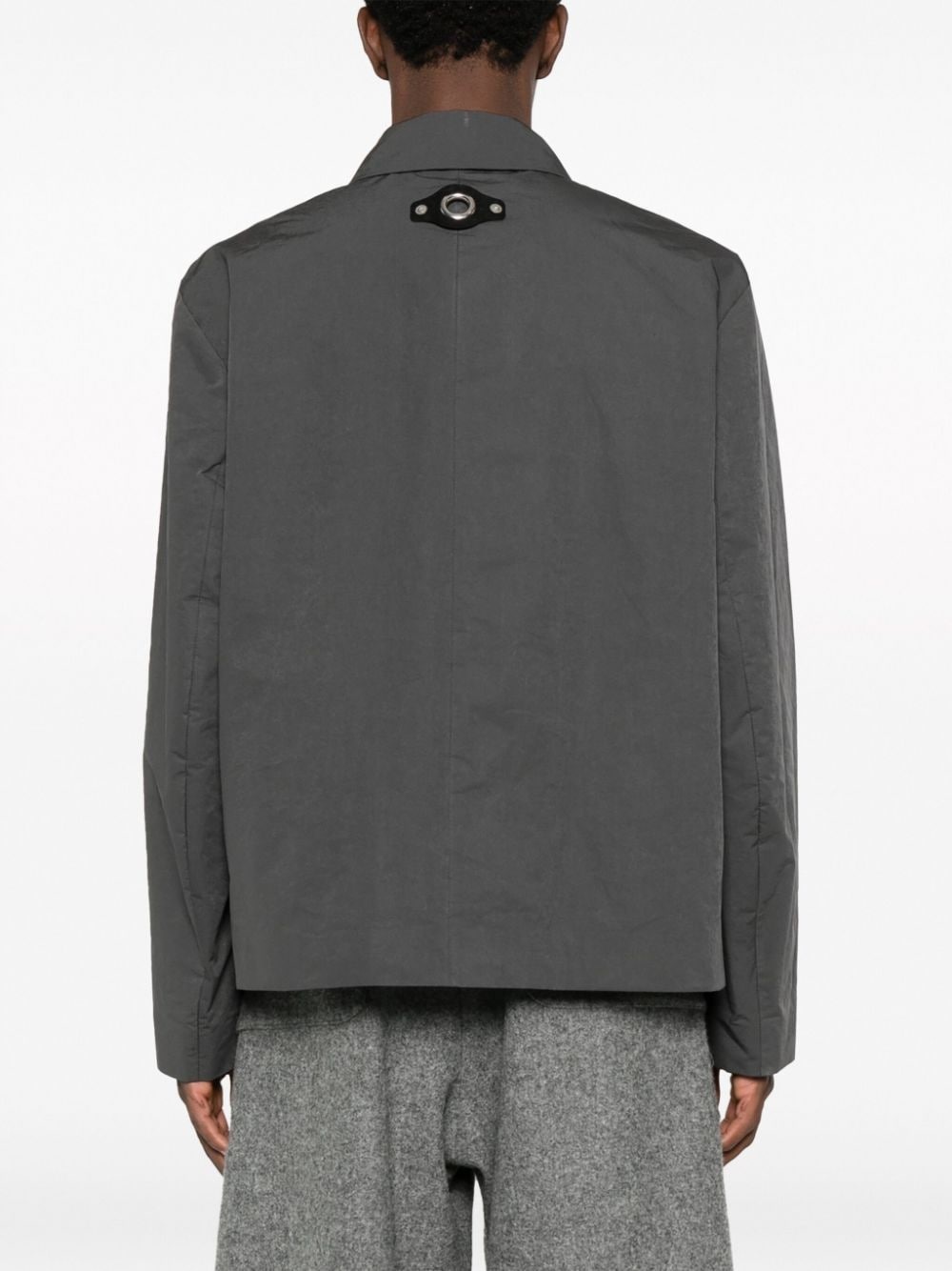 point-collar shirt jacket - 4