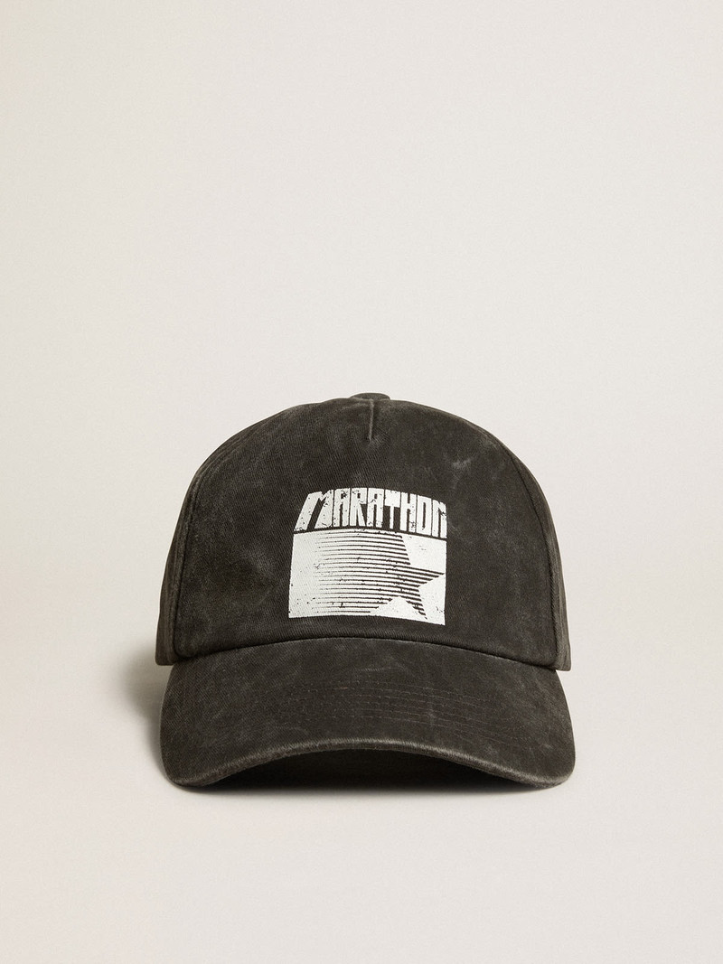 Anthracite gray cap with Marathon logo on the front 1