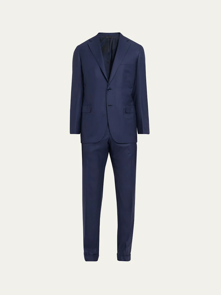 Men's Tonal Striped Two-Piece Suit - 1