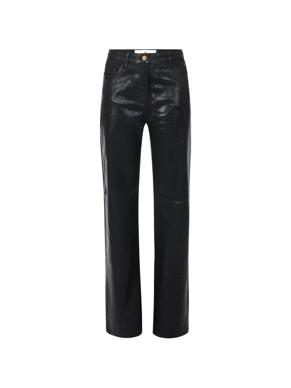 loose jeans with laminated effect - 1