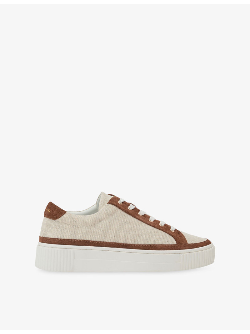 Leanne Suede and Cotton Trainers 1
