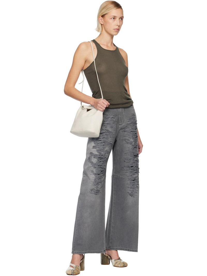 MM6 Maison Margiela Gray Lightweight 5 Pockets Jeans outlook