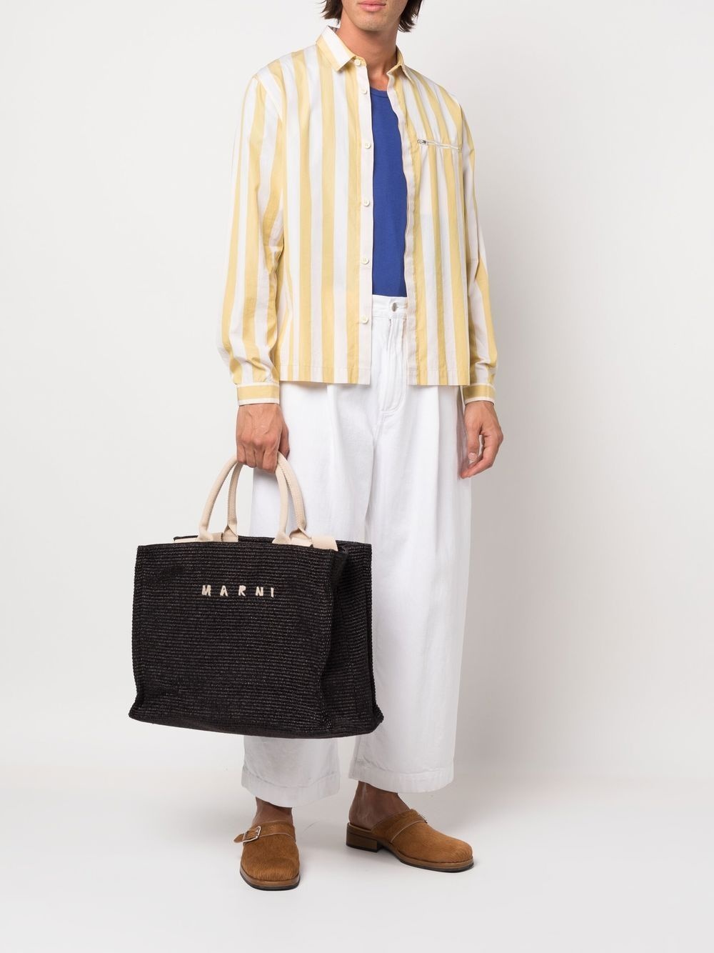 embroidered-logo tote bag - 2