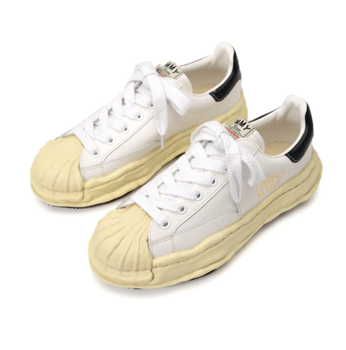 Maison MIHARA YASUHIRO BLAKEY VL OG Sole Leather Low-top Sneaker 'White' A09FW731-WHT - 2