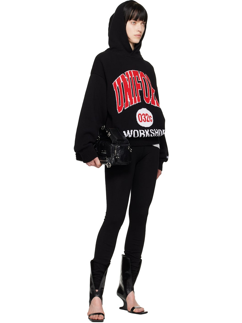 032c Black Lucky Strike Knit Hoodie outlook