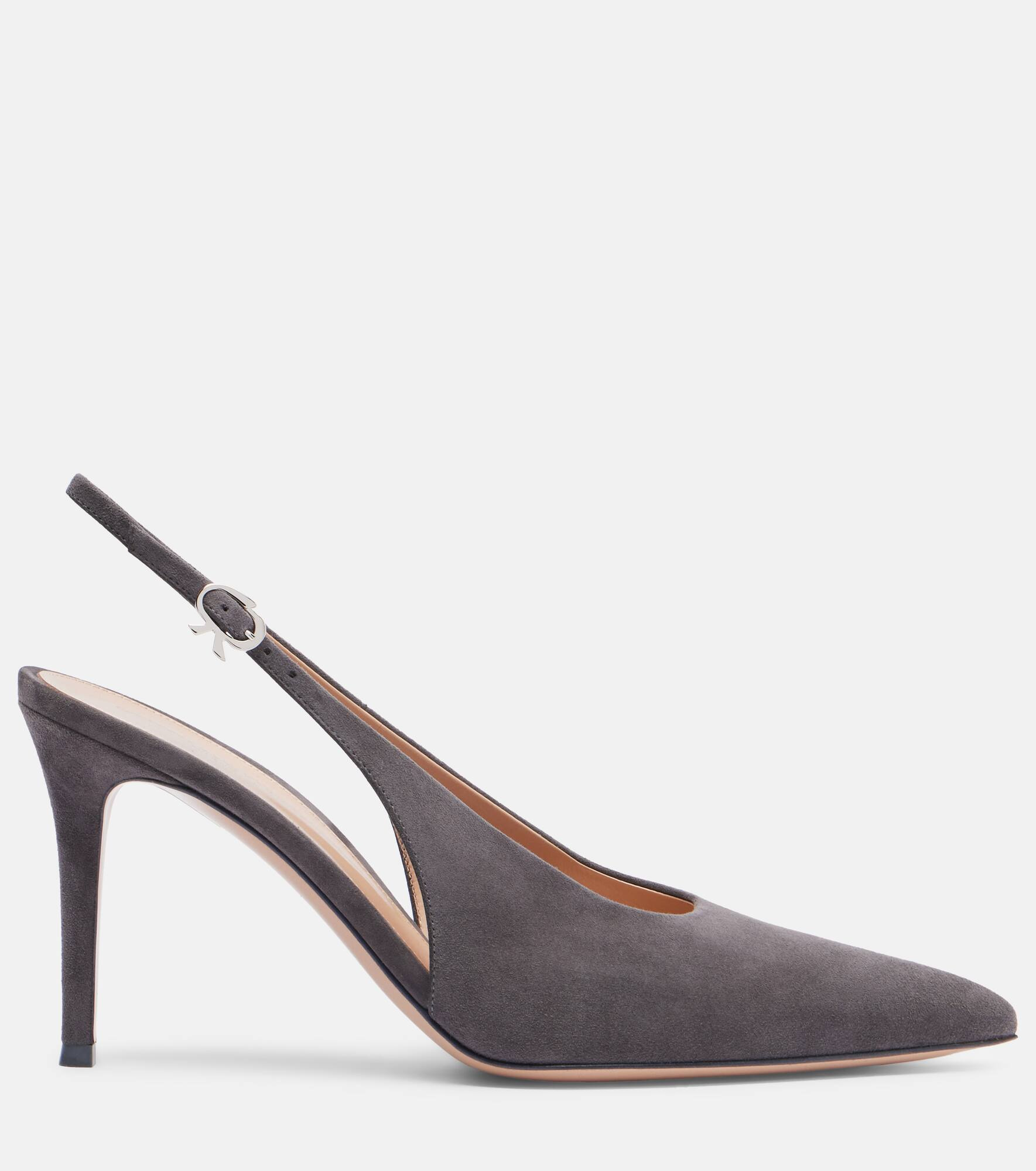 Robbie 85 suede slingback pumps - 4