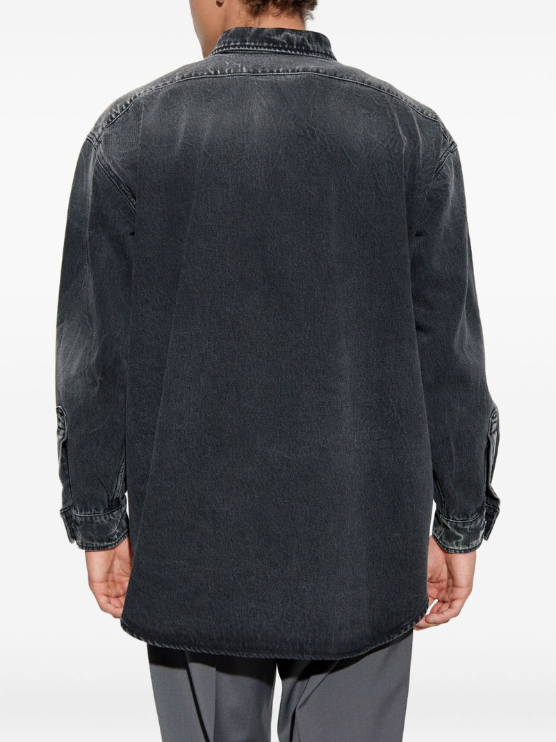 logo-patch denim shirt 4