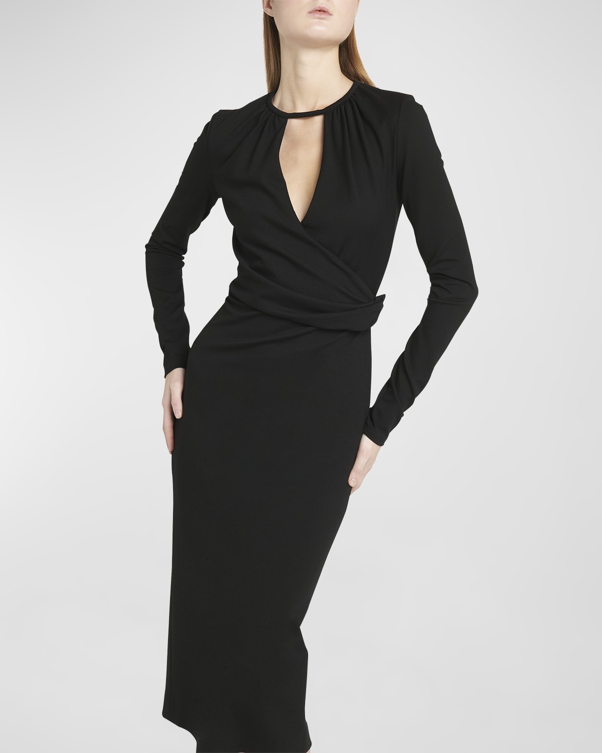 Keyhole Milano Jersey Sheath Dress - 7
