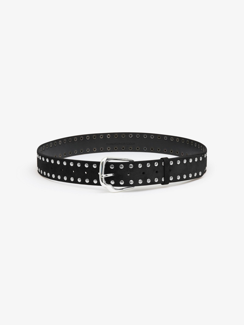 Maverick Suede Studded Belt 1