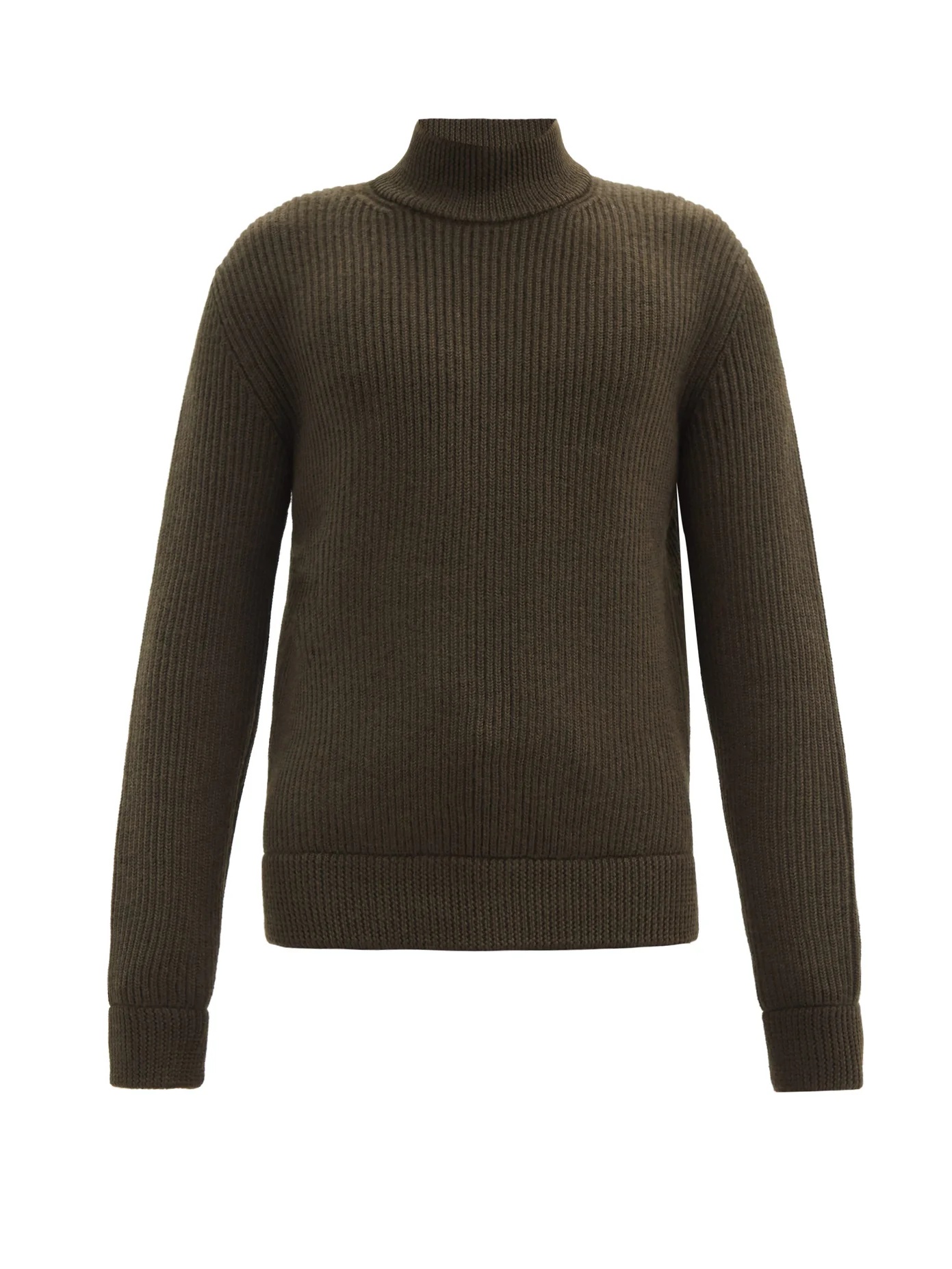 Ribbed wool roll-neck sweater - 1