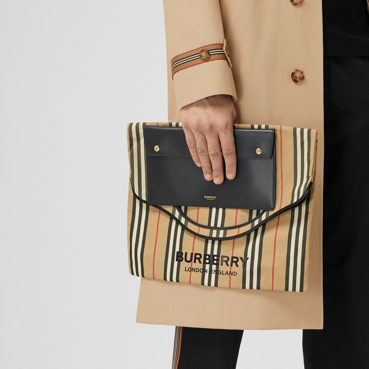 Icon Stripe Nylon Packaway Pocket Tote - 7
