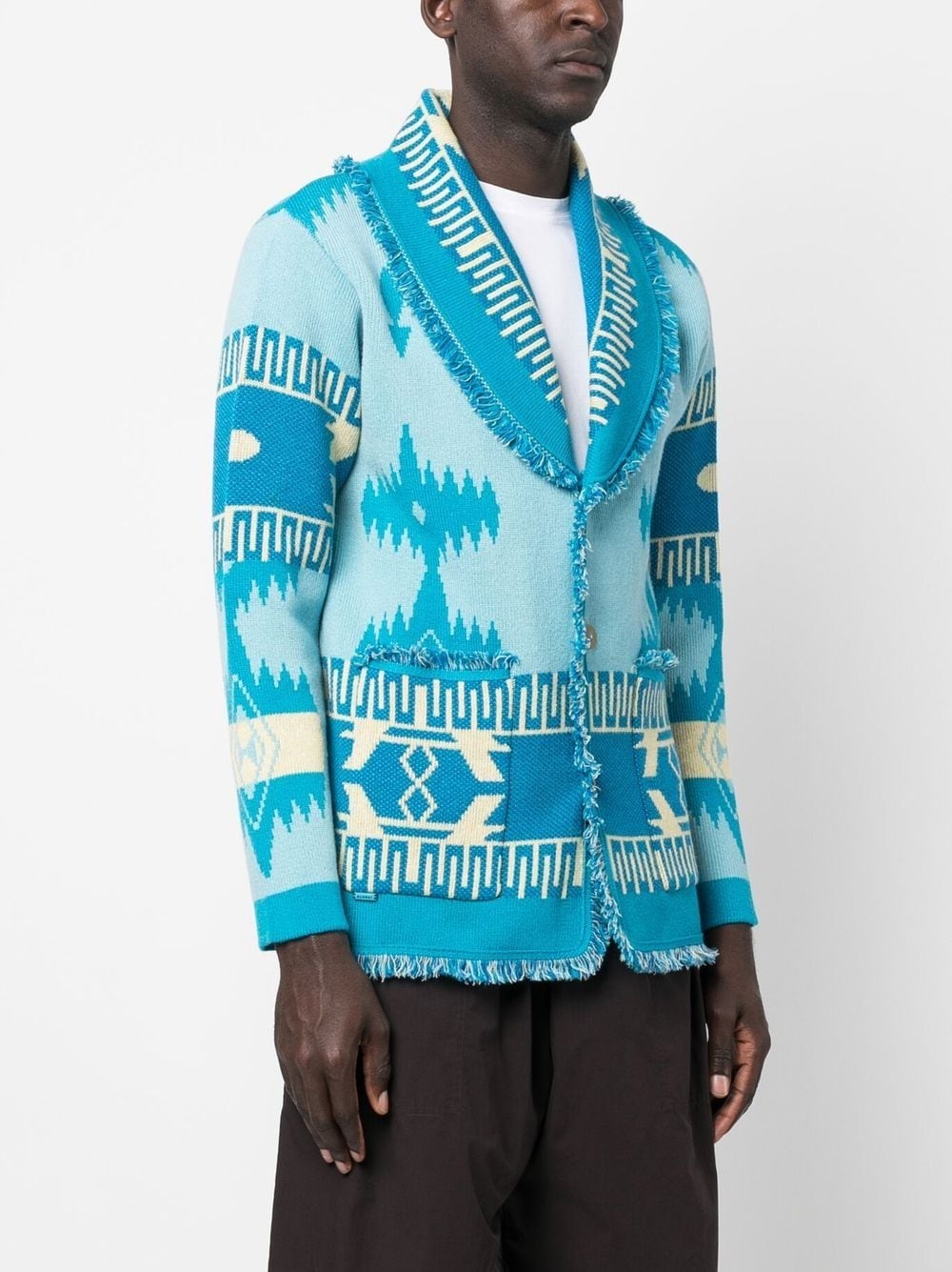 cotton-linen jacquard cardigan - 3