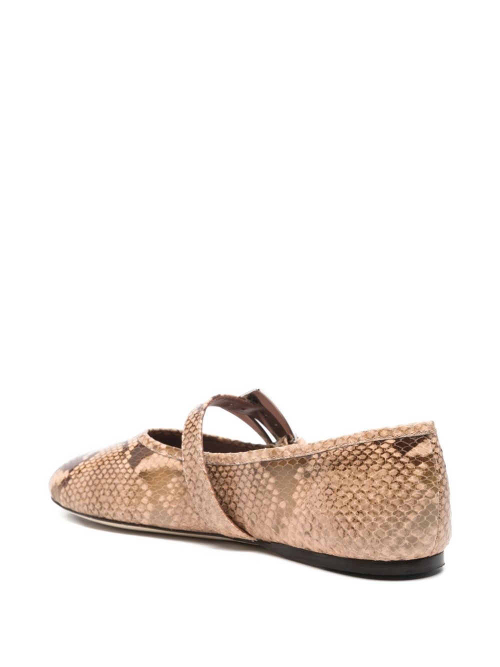 Sveva snakeskin buckle ballet flats - 3