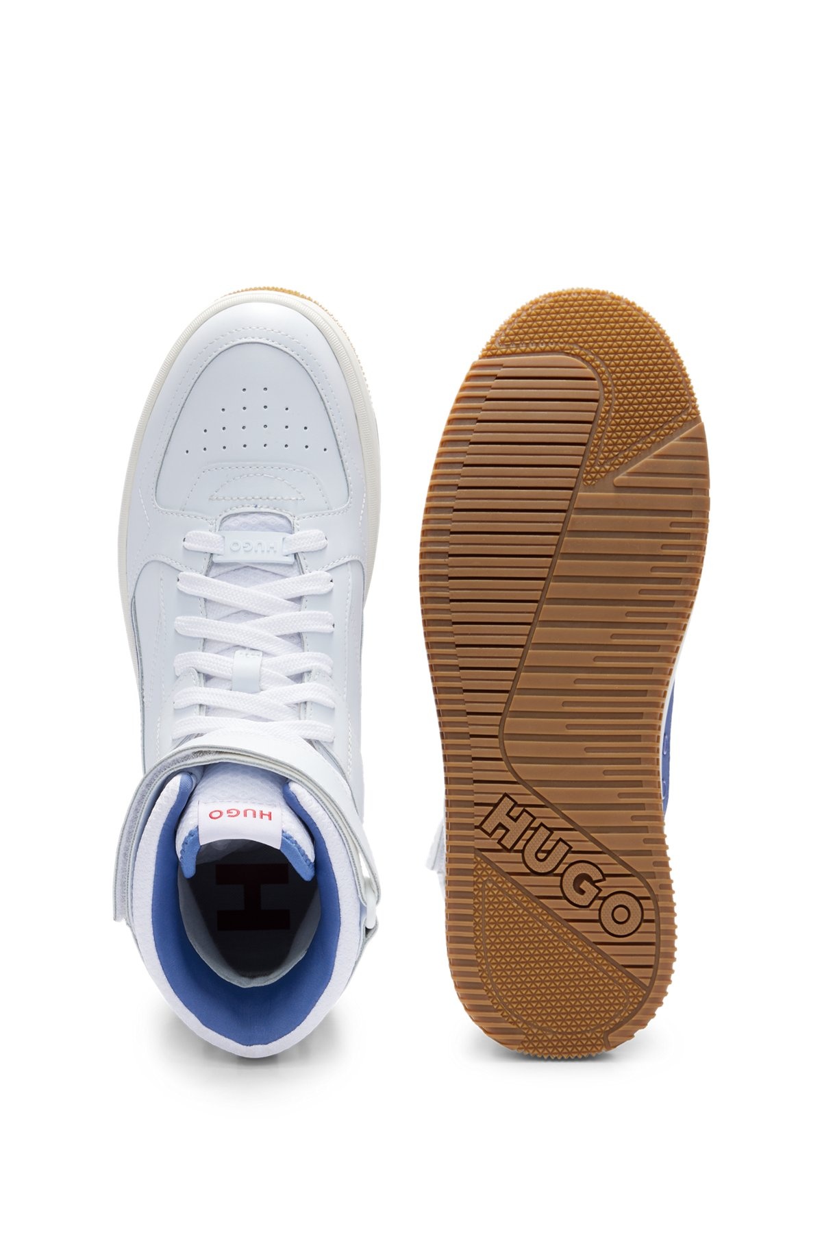 BASKETBALL-INSPIRED HIGH-TOP TRAINERS WITH LEATHER AND MESH - 4