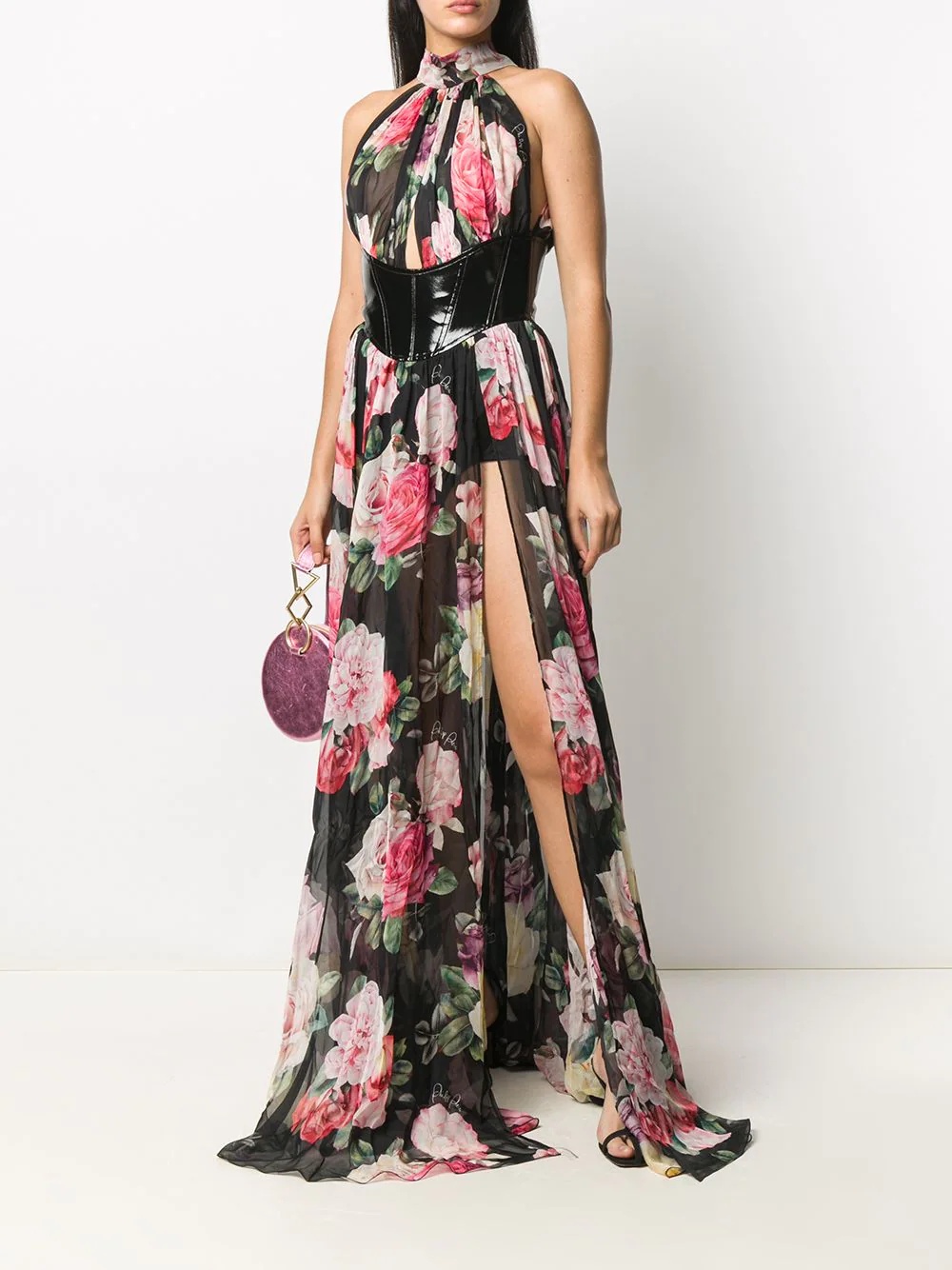 Vittoria floral print gown - 2