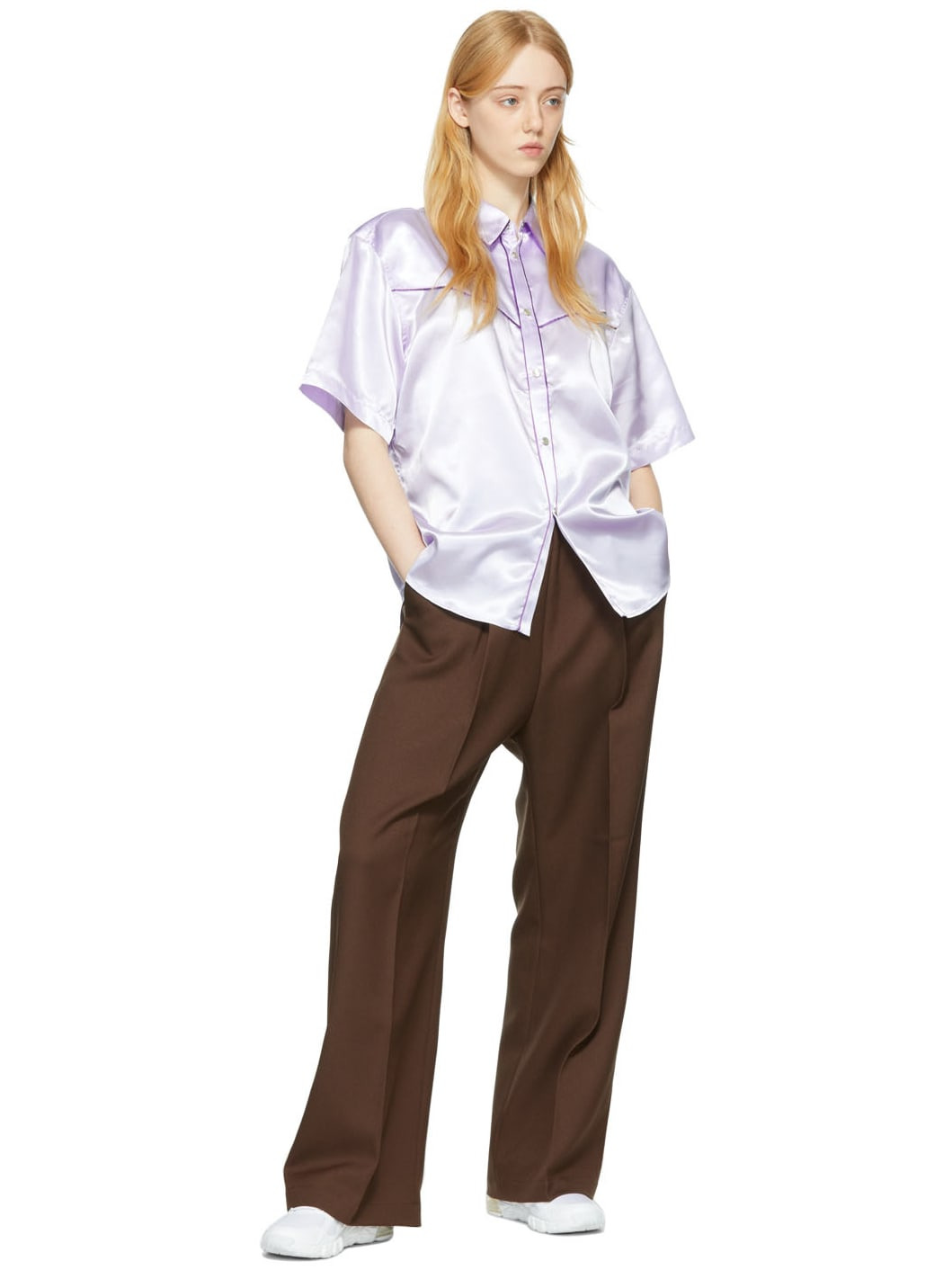 Purple Satin Shirt - 4