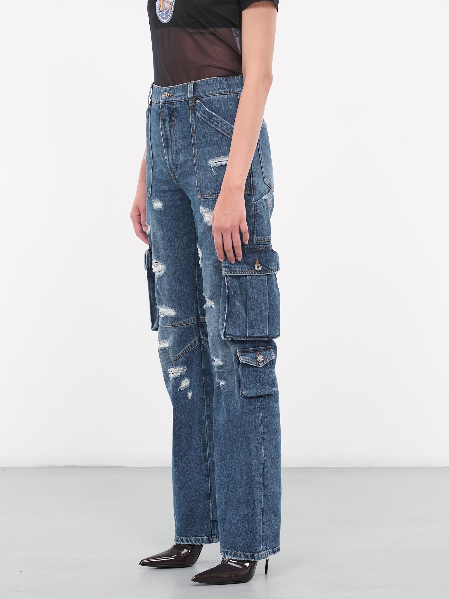 Cargo Denim Trousers - 2