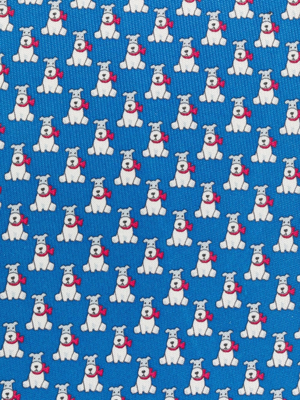 dog print silk tie - 2