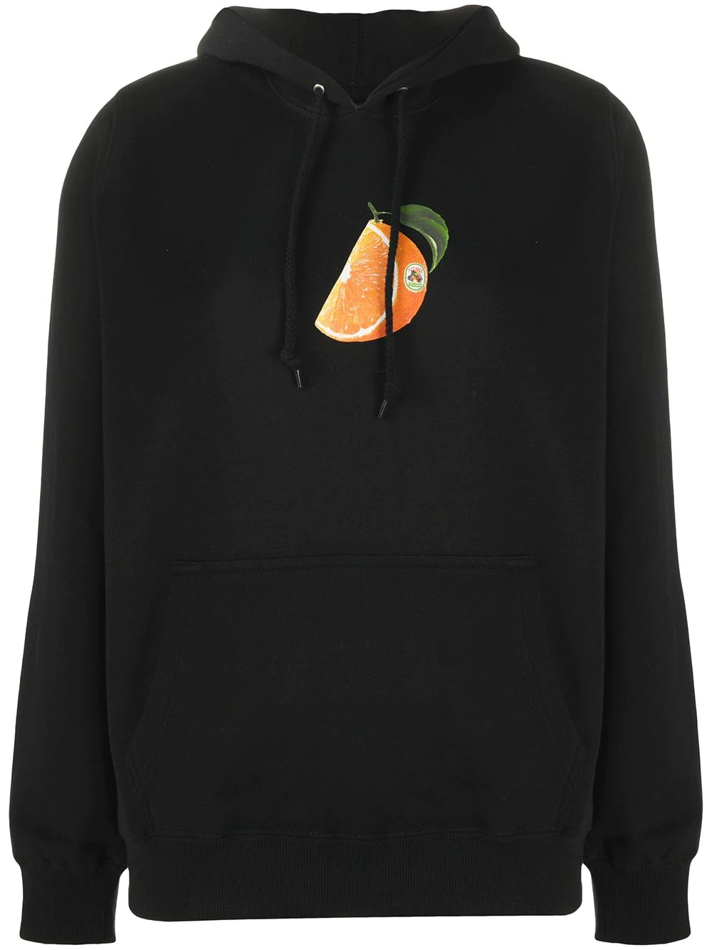 orange print hoodie - 1