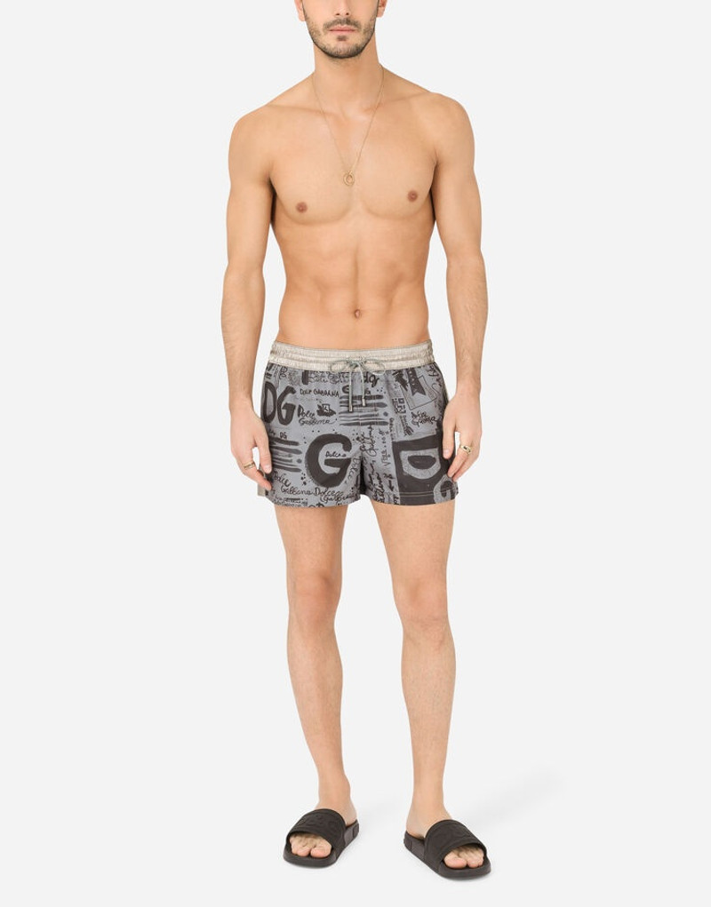 Dolce & Gabbana Short swim trunks with logo print outlook