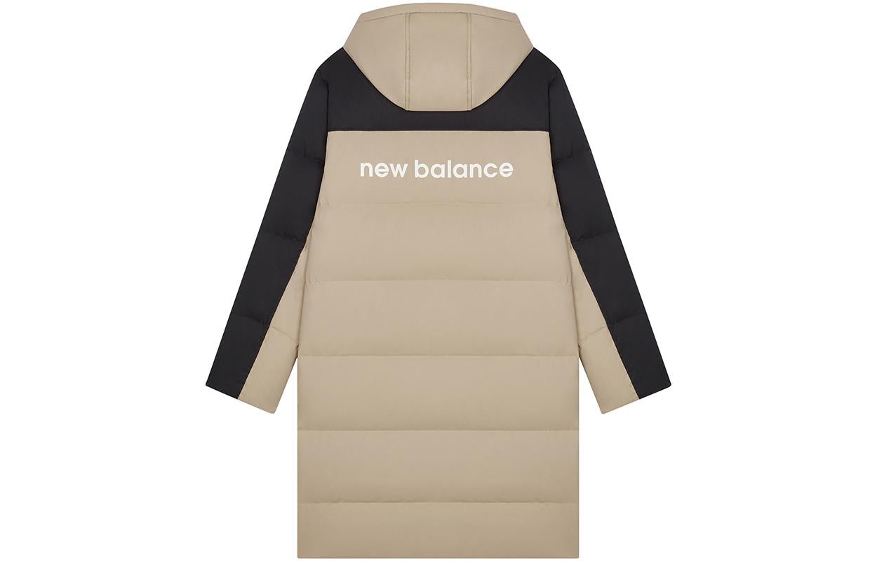New Balance Winter Long Down Jacket 'Beige Black' AMJ33338-INC - 3