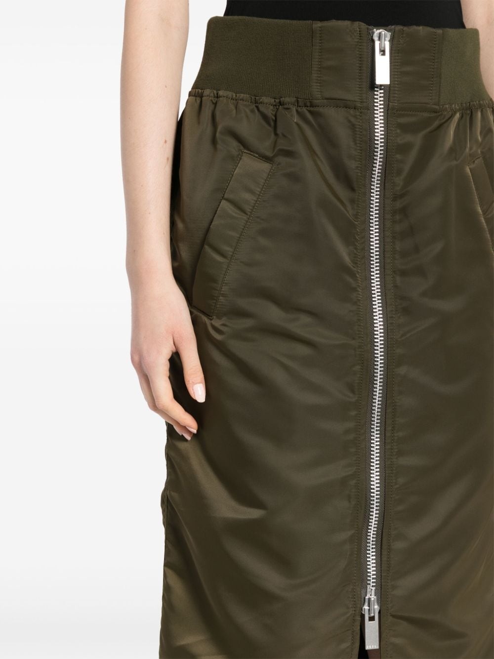 zip-fastening straight skirt - 5