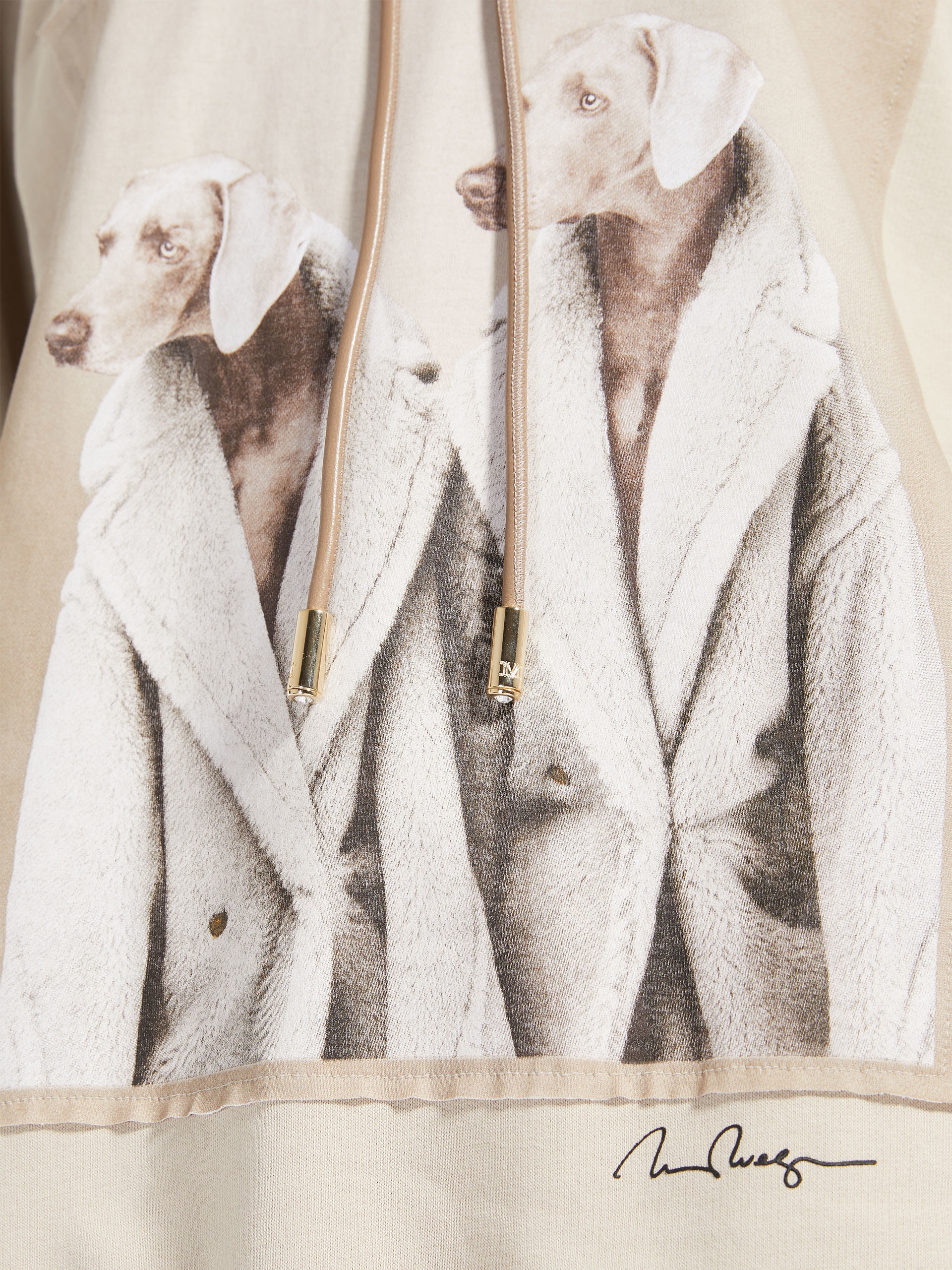 Max Mara Cotton sweatshirt with Wegman print | REVERSIBLE