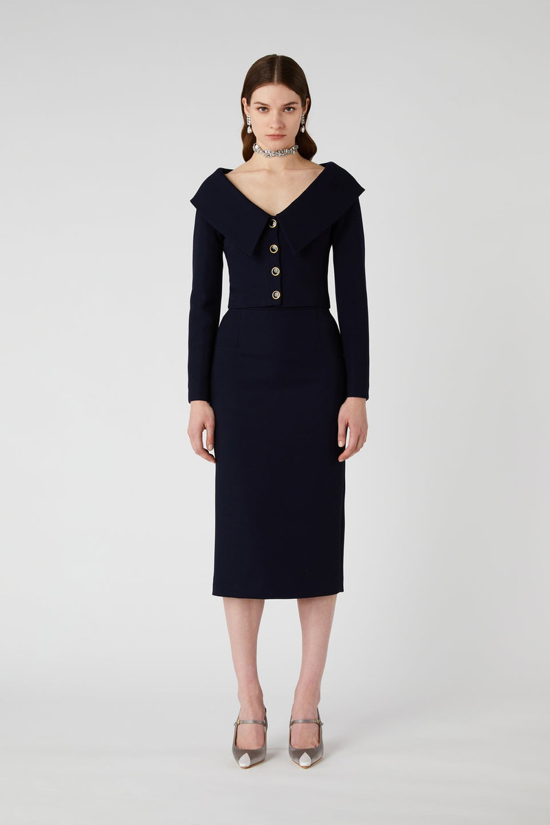 Alessandra Rich WOOL MIDI SKIRT outlook