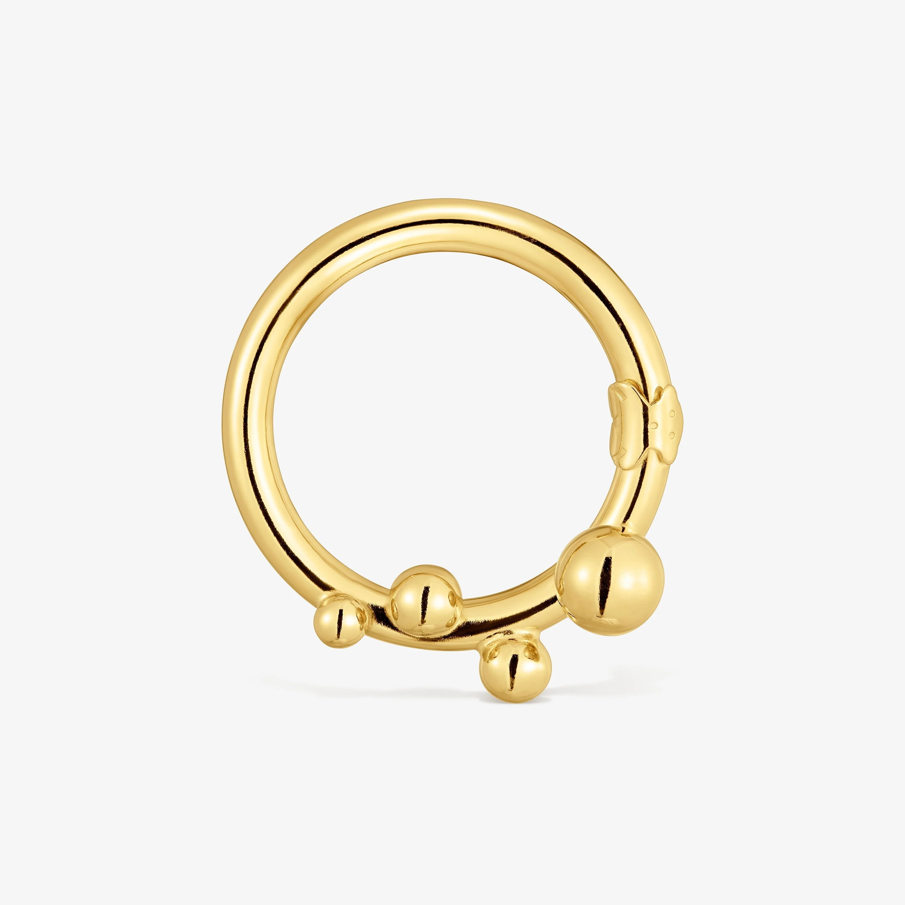 Large Ring with 18K gold vermeil and details Hold - 1