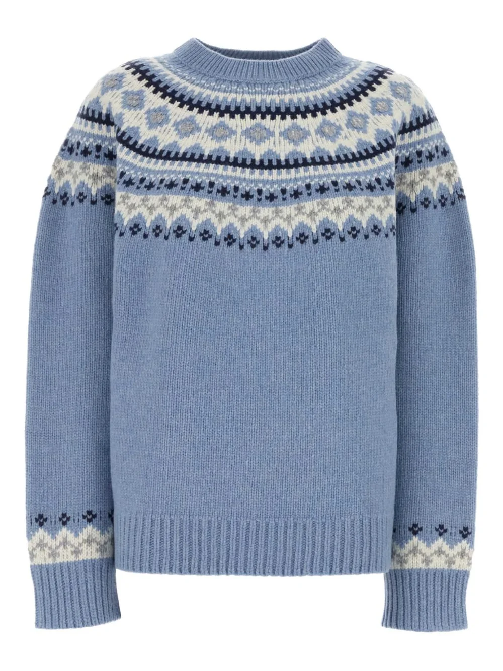 fair-isle patterned wool sweater - 1