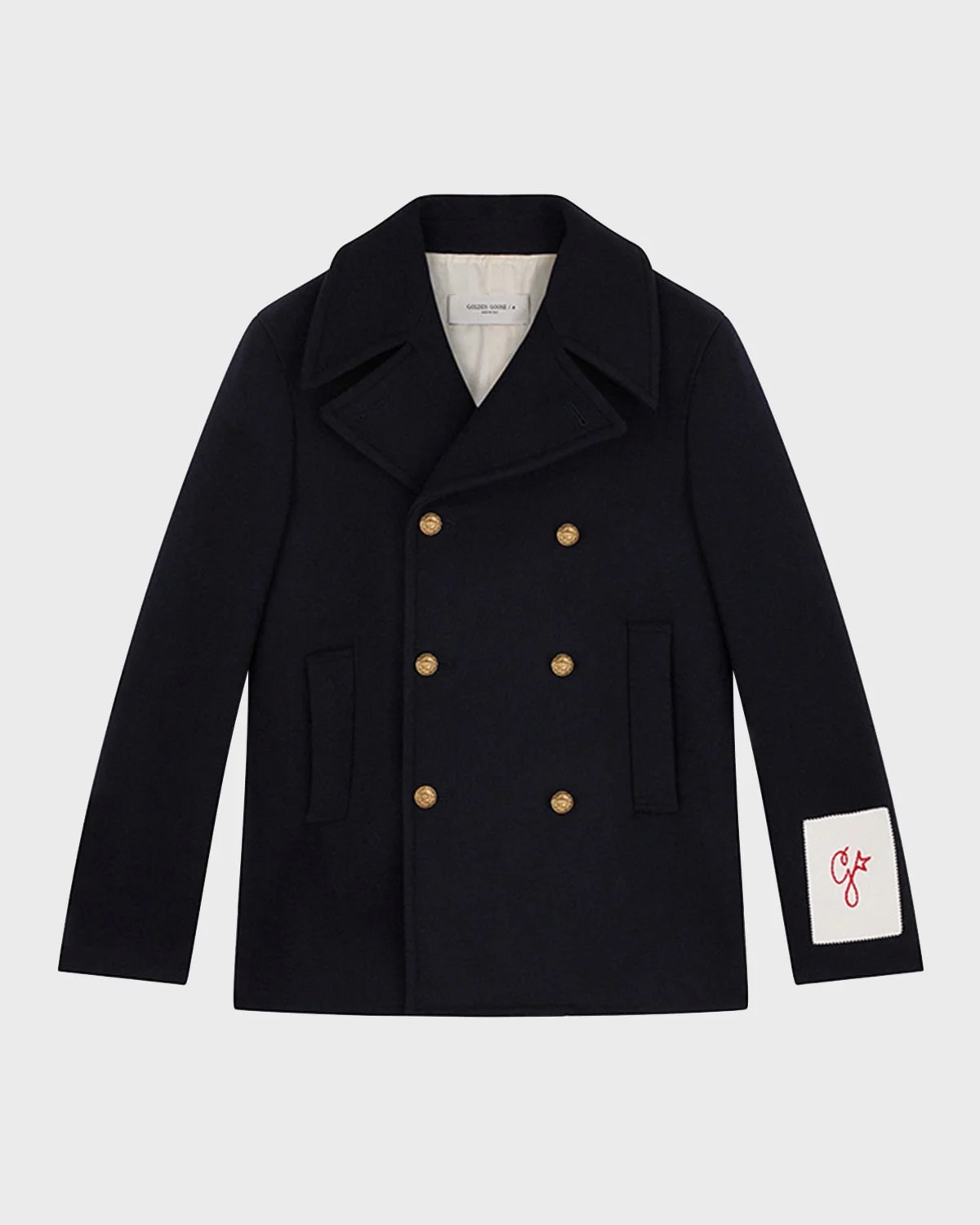 Men's Double-Breasted Compact Peacoat - 1