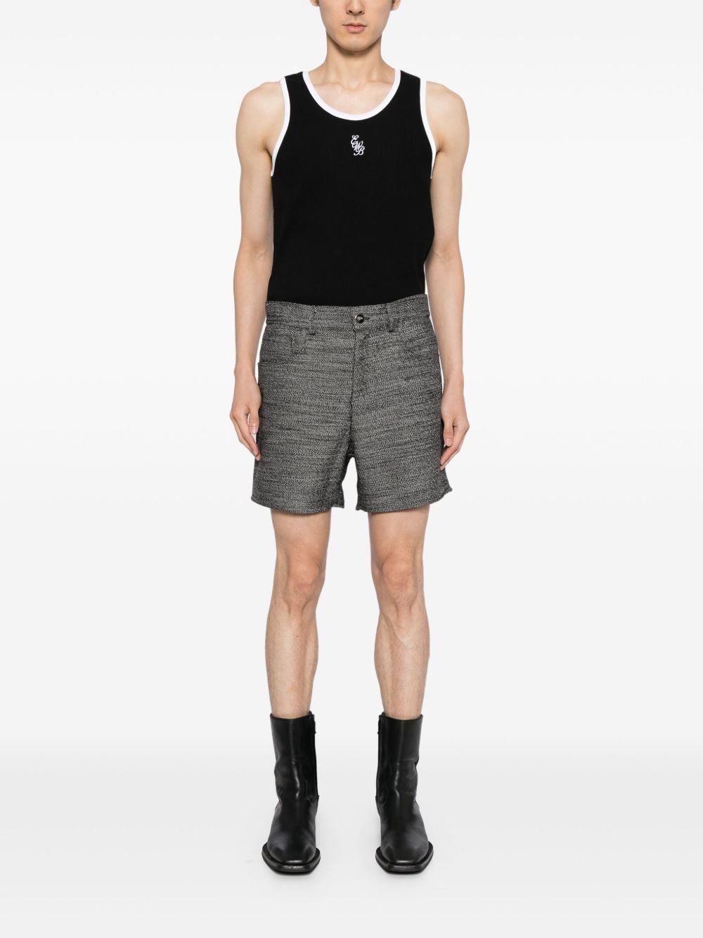 logo-embroidered tank top - 2