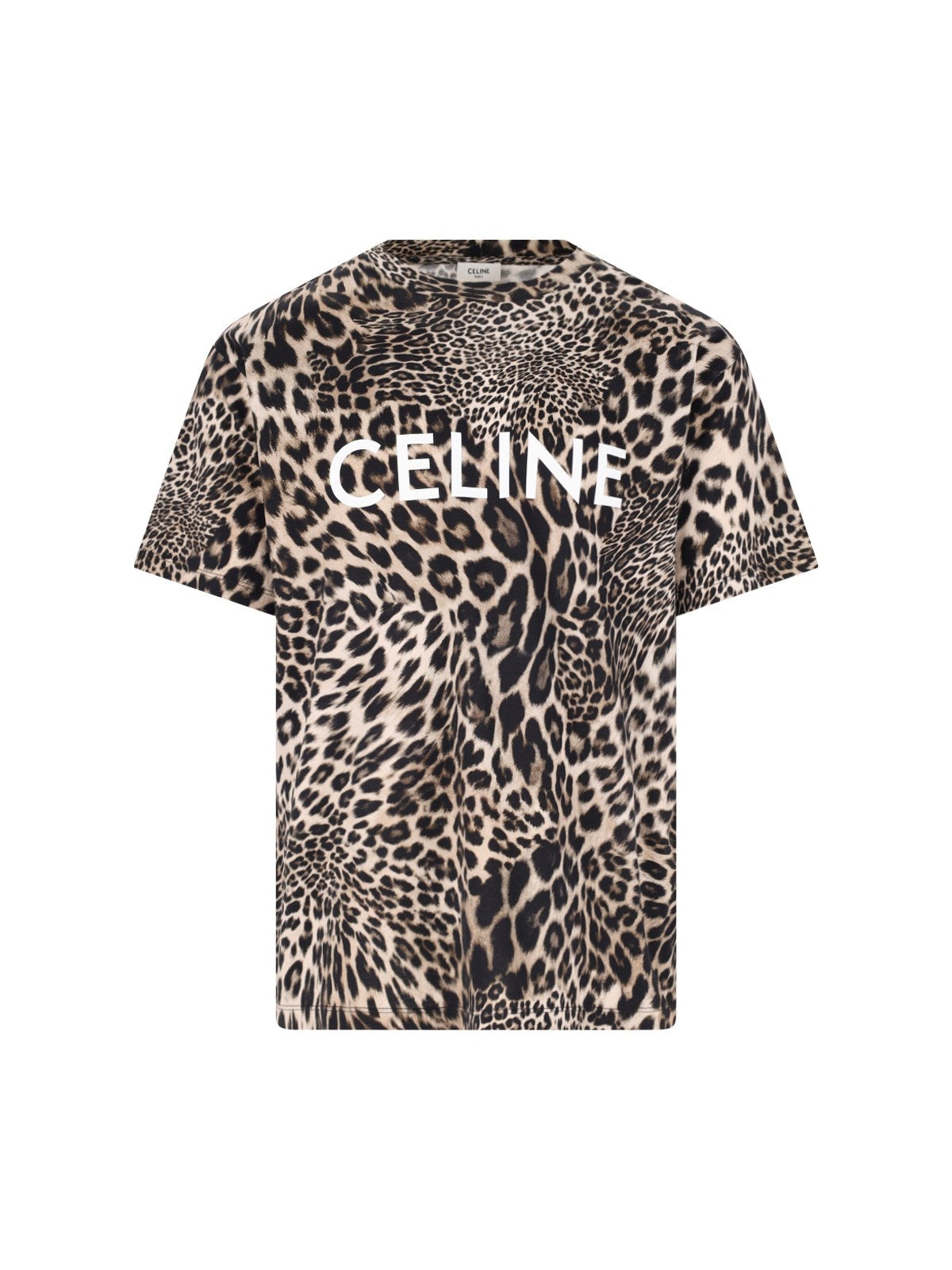 Celine Men "Leopard Logo" T-Shirt - 1