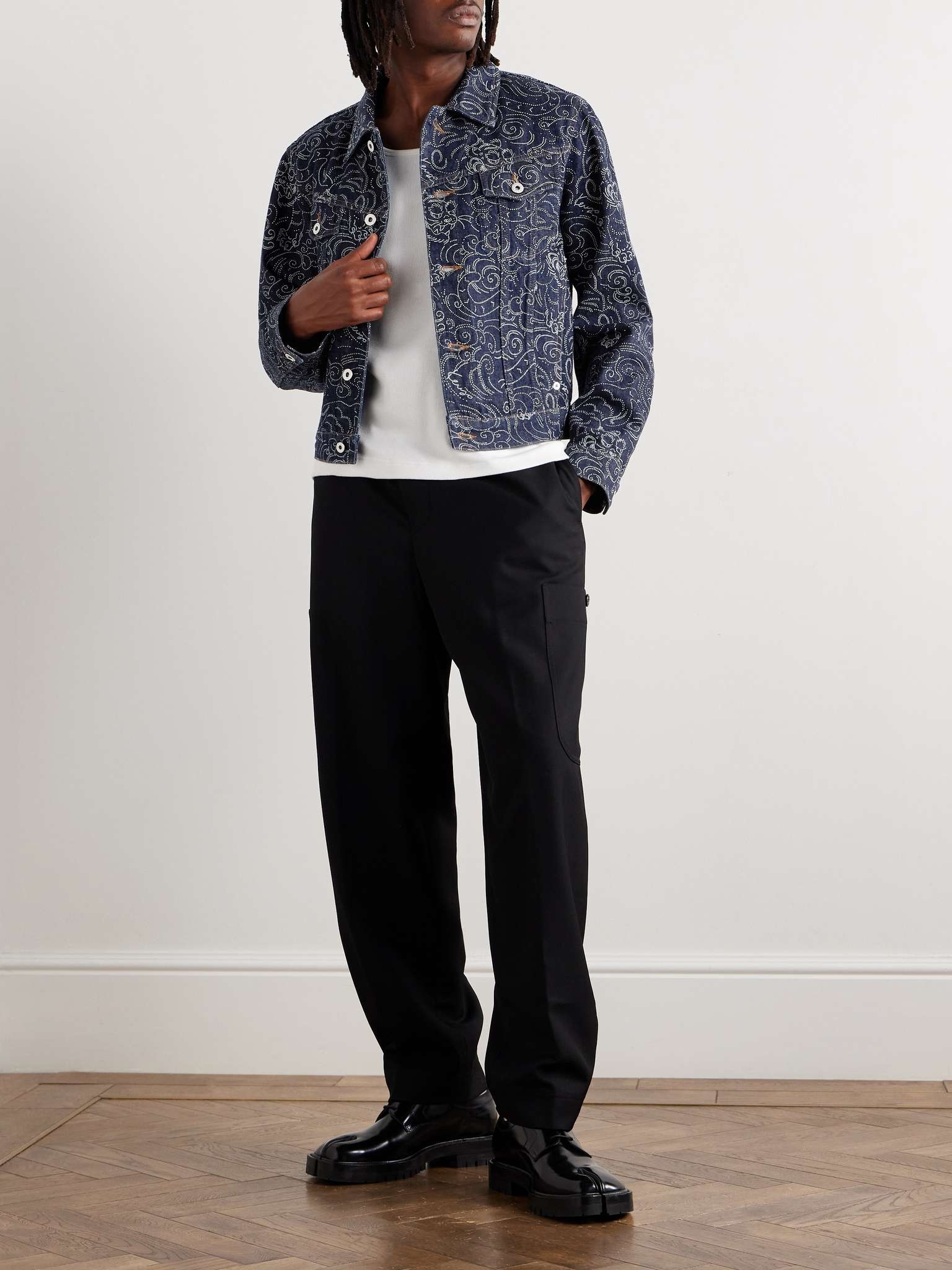 Star Tiger Printed Denim Trucker Jacket - 2