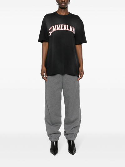 Y/Project logo-embroidered jersey trousers outlook
