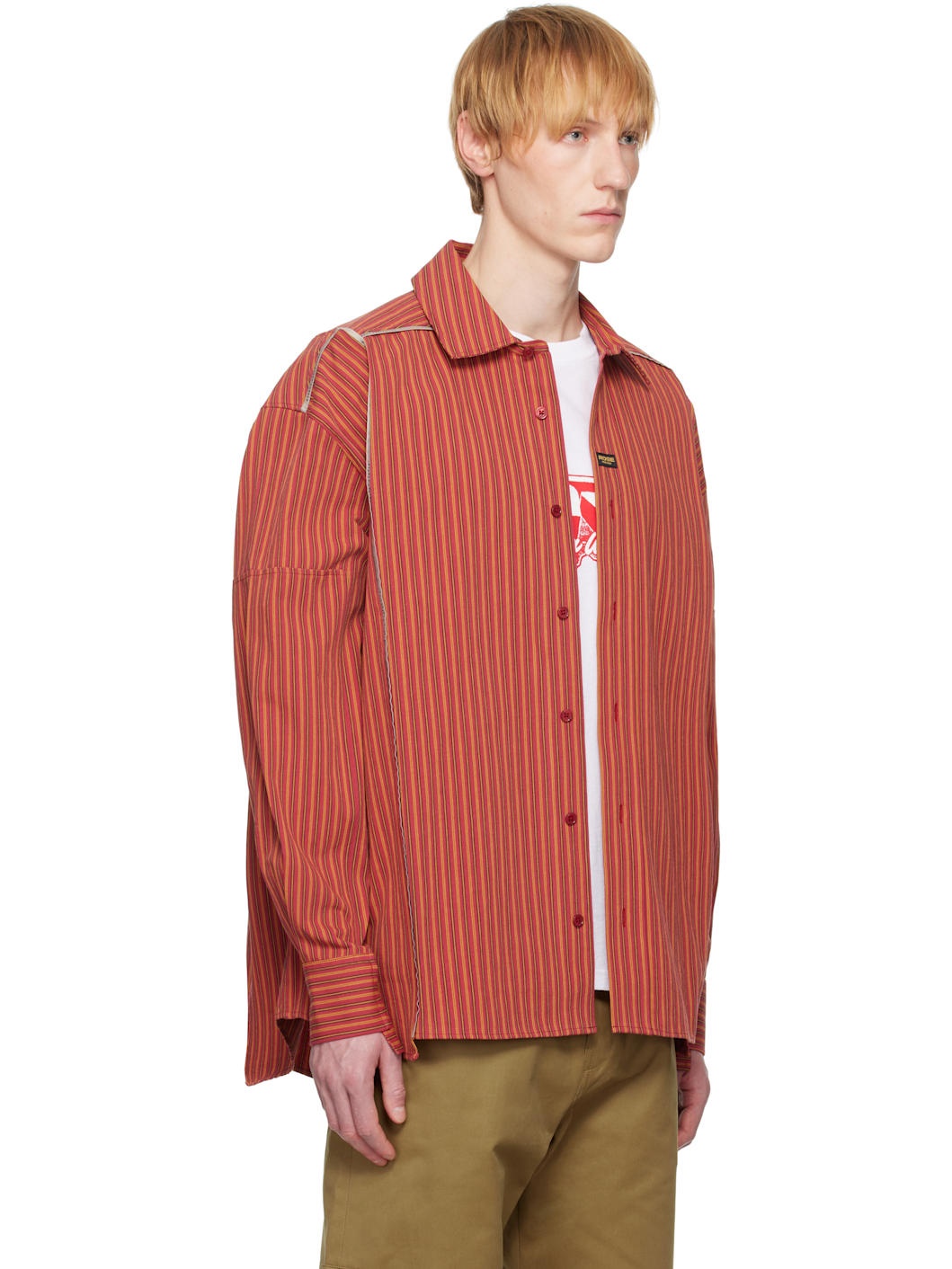 Red & Yellow Cut Overshirt - 2